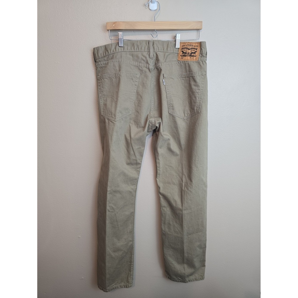 Levi 505 Mens Jeans Khaki Beige 36 X 32 in